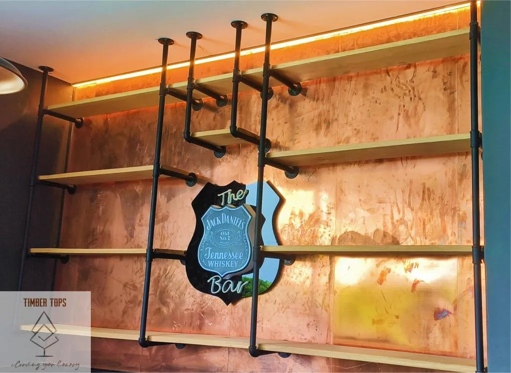 Industrial bar shelving